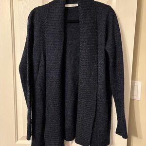 Women's Navy Open Front Knit Cardigan